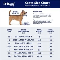 Frisco Heavy Duty Fold & Carry Double Door Collapsible Wire Dog Crate -Pet Dog Supplies Store 109789 PT2. AC SS1800 V1672870100