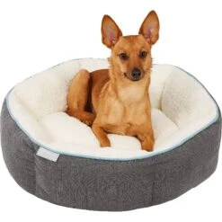 Frisco Sherpa Hexagon Bolster Cat & Dog Bed -Pet Dog Supplies Store 144813 PT4. AC SS1800 V1578442740