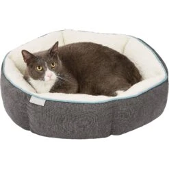 Frisco Sherpa Hexagon Bolster Cat & Dog Bed -Pet Dog Supplies Store 144813 PT5. AC SS1800 V1578443391