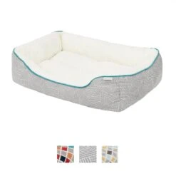 Frisco Sherpa Rectangular Bolster Cat & Dog Bed -Pet Dog Supplies Store 144851 PT2. AC SS1800 V1566404560