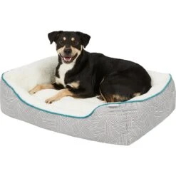 Frisco Sherpa Rectangular Bolster Cat & Dog Bed -Pet Dog Supplies Store 144851 PT4. AC SS1800 V1578442937
