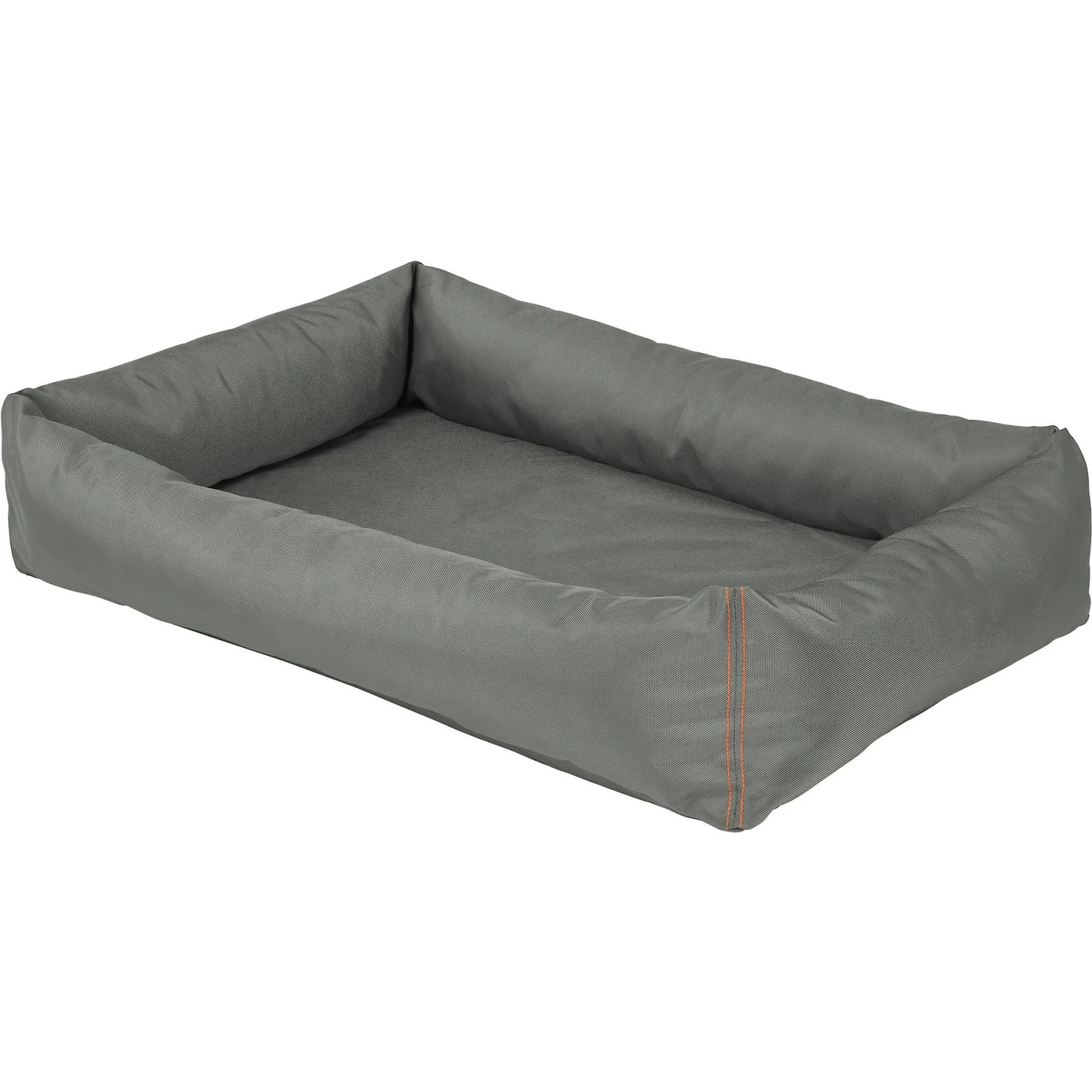 Frisco Rectangular Bolster Dog Bed W/Removable Cover, Dark Gray 2 Frisco Rectangular Bolster Dog Bed W/Removable Cover, Dark Gray - Image 2