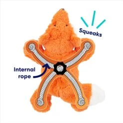 Frisco Fox Plush With Inside Rope Squeaky Dog Toy -Pet Dog Supplies Store 147065 PT2. AC SS1800 V1692019954