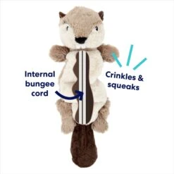 Frisco Beaver Bungee Plush Squeaky Dog Toy -Pet Dog Supplies Store 152824 PT2. AC SS1800 V1686579686
