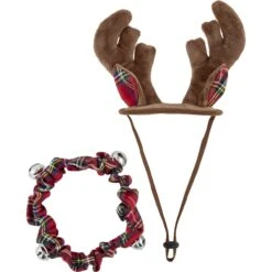 Frisco Holiday Antler Headband & Bell Collar Dog & Cat Costume -Pet Dog Supplies Store 160658 PT3. AC SS1800 V1568818030