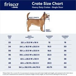 Frisco Heavy Duty Single Door Wire Dog Crate -Pet Dog Supplies Store 210677 PT2. AC SS1800 V1667859376