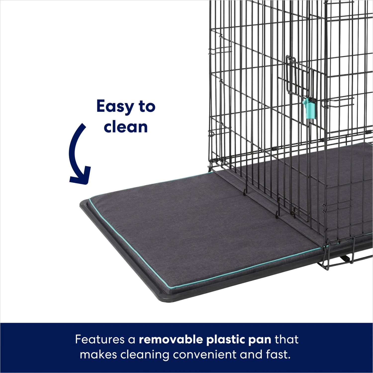 Frisco Heavy Duty Enhanced Lock Double Door Fold & Carry Wire Dog Crate & Mat Kit 4 Frisco Heavy Duty Enhanced Lock Double Door Fold & Carry Wire Dog Crate & Mat Kit - Image 4