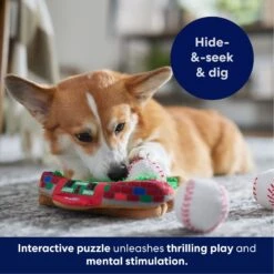Frisco Baseball Hide & Seek Puzzle Plush Squeaky Dog Toy -Pet Dog Supplies Store 252758 PT5. AC SS1800 V1695760990