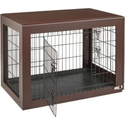 Frisco Double Door Furniture Style Dog Crate, Brown -Pet Dog Supplies Store 253033 PT5. AC SS1800 V1617037698