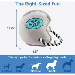 Frisco Football Helmet Plush With Rope Squeaky Dog Toy -Pet Dog Supplies Store 279439 PT1. AC SS1800 V1629824178