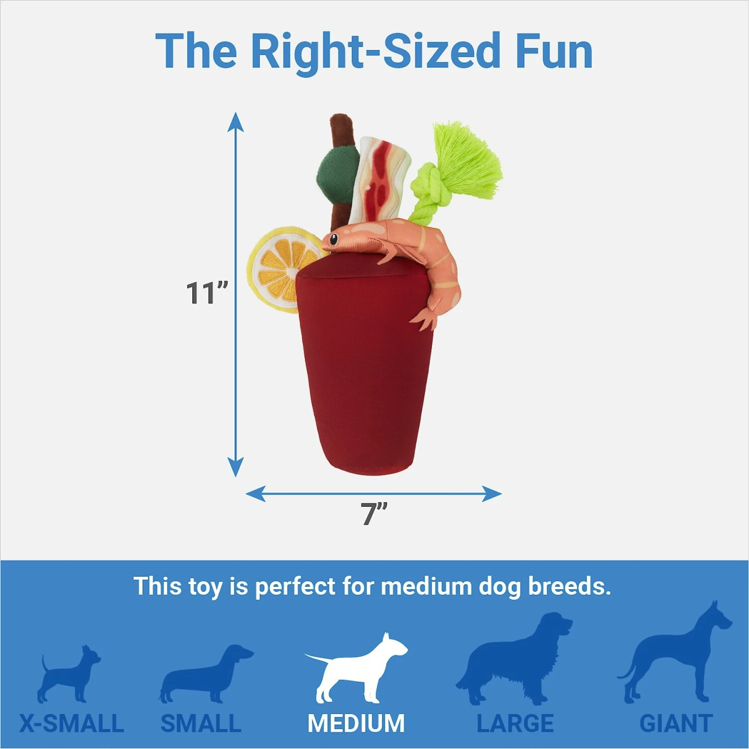 Frisco Brunch Bloody Mary Plush Squeaky Dog Toy 2 Frisco Brunch Bloody Mary Plush Squeaky Dog Toy - Image 2