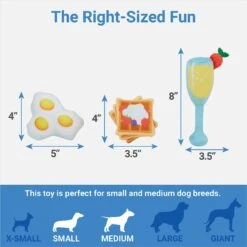 Frisco Brunch Breakfast In Bed Hide & Seek Puzzle Plush Squeaky Dog Toy -Pet Dog Supplies Store 297282 PT2. AC SS1800 V1643916715