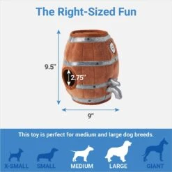 Frisco Beer & Keg Plush Squeaky Dog Toy, 4 Count -Pet Dog Supplies Store 327047 PT2. AC SS1800 V1648563981