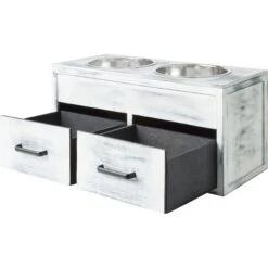 Frisco Premium Wood Elevated Large Breed Dog Bowl With Storage Station, 10 Cup -Pet Dog Supplies Store 331505 PT5. AC SS1800 V1657656894