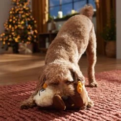 Frisco Holiday Festive Owl Plush Squeaky Dog Toy -Pet Dog Supplies Store 360919 PT3. AC SS1800 V1661874361