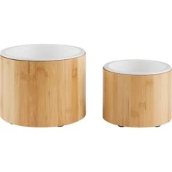 Frisco Elevated Non-Skid Bamboo Melamine Dog Bowl With Bamboo Stand -Pet Dog Supplies Store 363391 PT5. AC SS1800 V1657657268