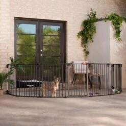 Frisco Outdoor Galvanized Steel 8-Panel Configurable Gate And Playpen With Oxford Roof -Pet Dog Supplies Store 507086 PT4. AC SS1800 V1668631346