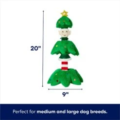 Frisco Holiday Elf In A Tree Bungee Plush Squeaky Dog Toy -Pet Dog Supplies Store 739846 PT1. AC SS1800 V1694809430