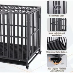 SMONTER Two Doors Heavy Duty Dog Crate -Pet Dog Supplies Store 904190 PT3. AC SS1800 V1688398360