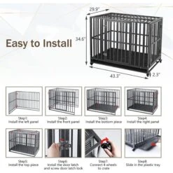 SMONTER Two Doors Heavy Duty Dog Crate -Pet Dog Supplies Store 904190 PT5. AC SS1800 V1688398420
