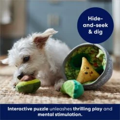 Frisco Guacamole Hide & Seek Puzzle Plush Squeaky Dog Toy & ZippyPaws Burrow Squeaky Hide & Seek Plush Dog Toy, Hedgehog Den -Pet Dog Supplies Store 933622 PT5. AC SS1800 V1693327975