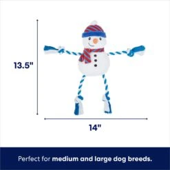 Frisco Holiday Snowman Plush With Rope Squeaky Dog Toy & Frisco Holiday Reindeer Plush With Rope Squeaky Dog Toy -Pet Dog Supplies Store 986174 PT2. AC SS1800 V1698257848