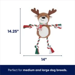 Frisco Holiday Snowman Plush With Rope Squeaky Dog Toy & Frisco Holiday Reindeer Plush With Rope Squeaky Dog Toy -Pet Dog Supplies Store 986174 PT6. AC SS1800 V1698258115